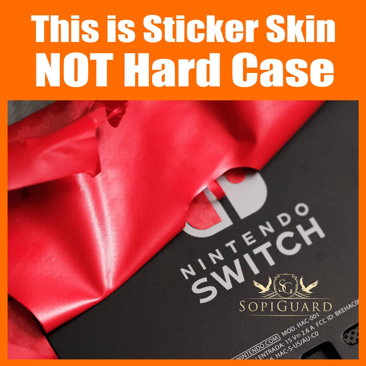 Sopiguard Sticker For Surface Duo Phone Edge To Edge Precision Vinyl Skin Wrap (Carbon Red)